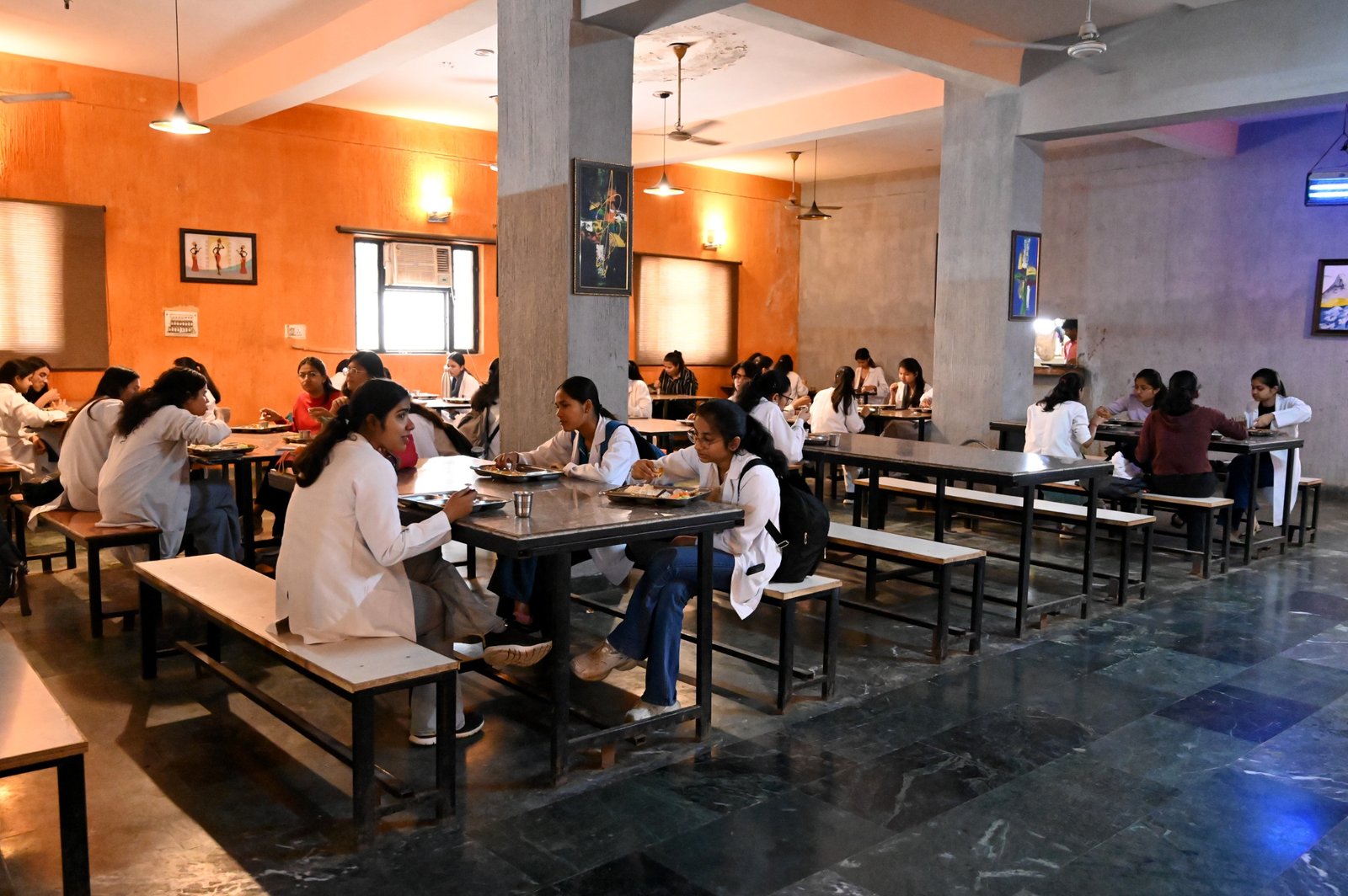 Bustling Cafeteria